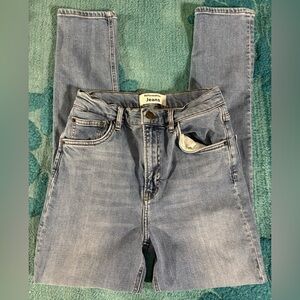 Reformation Light Blue High-Rise Straight Jeans